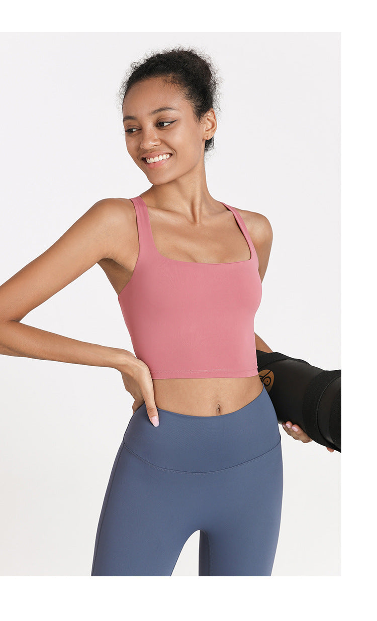 Cross back sports bra