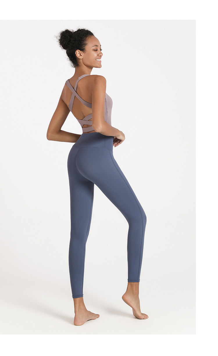 Cross back sports bra