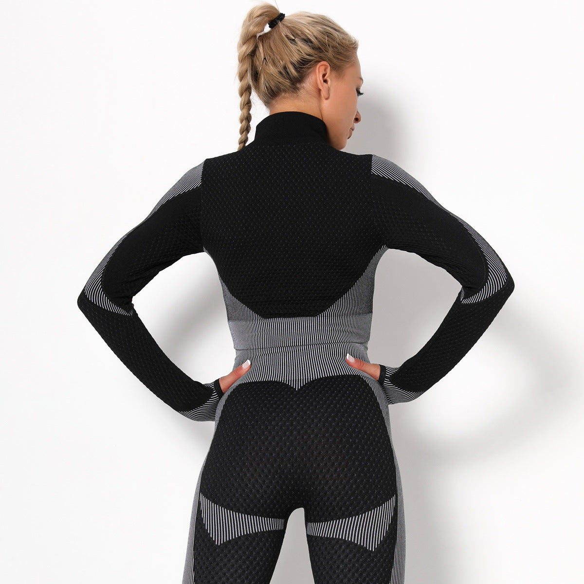 Zip front cropped top