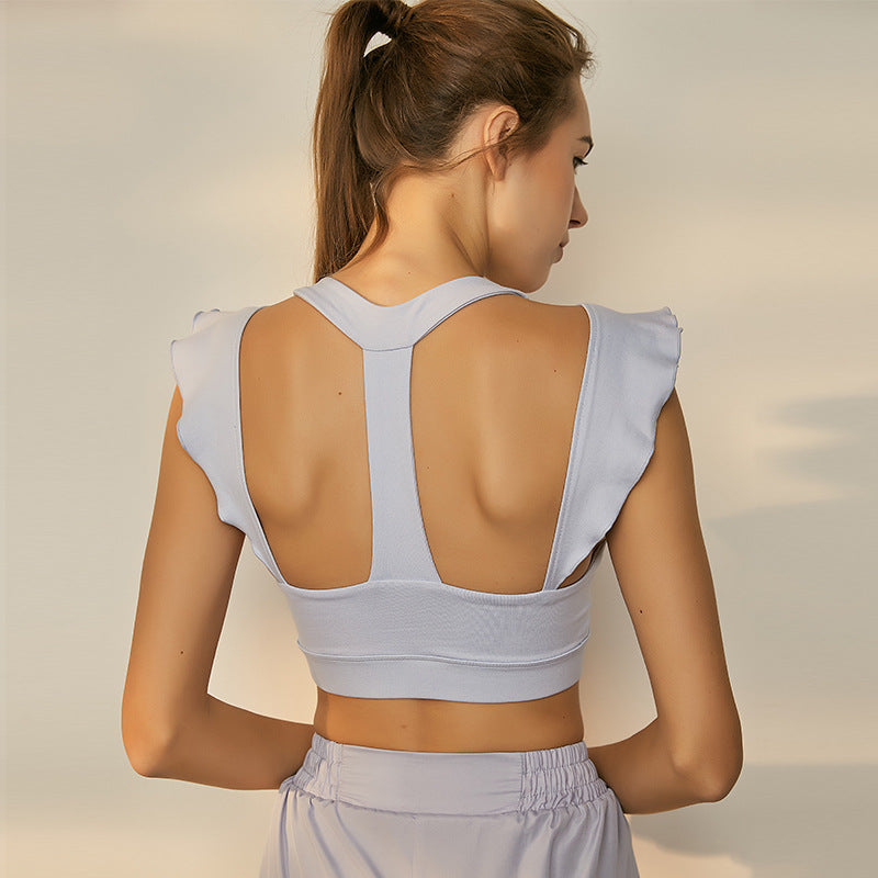 Ruffle sports bra