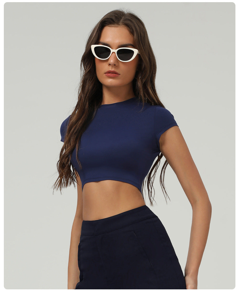 Brushed cropped top