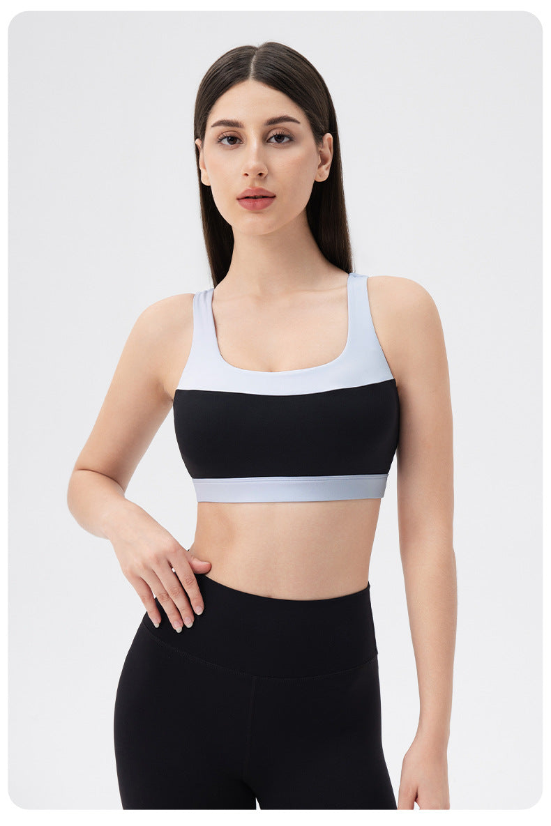 Colour block sports bra