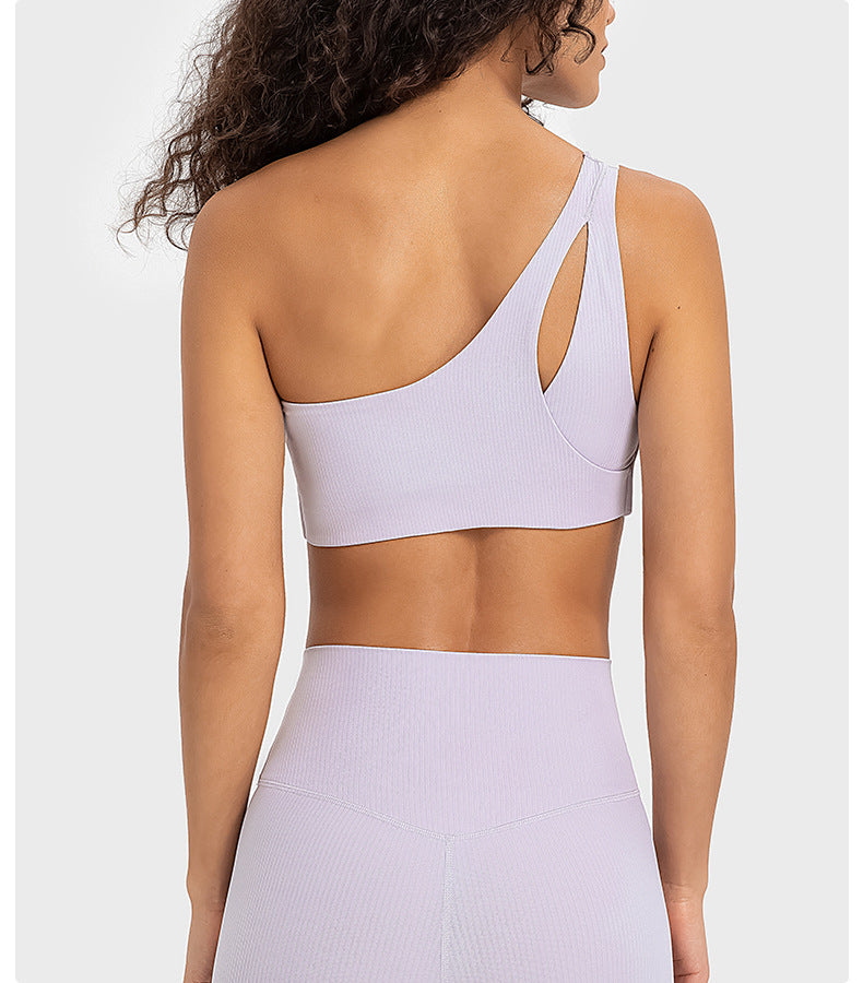 One shoulder sports bra