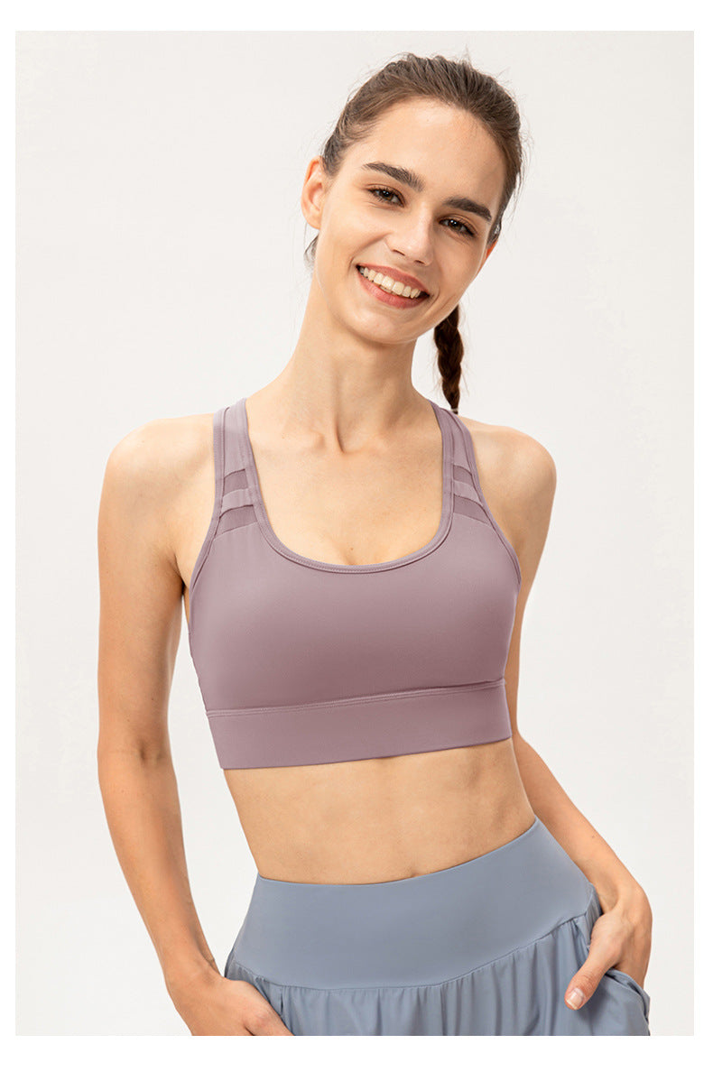 Cut out back sports bra