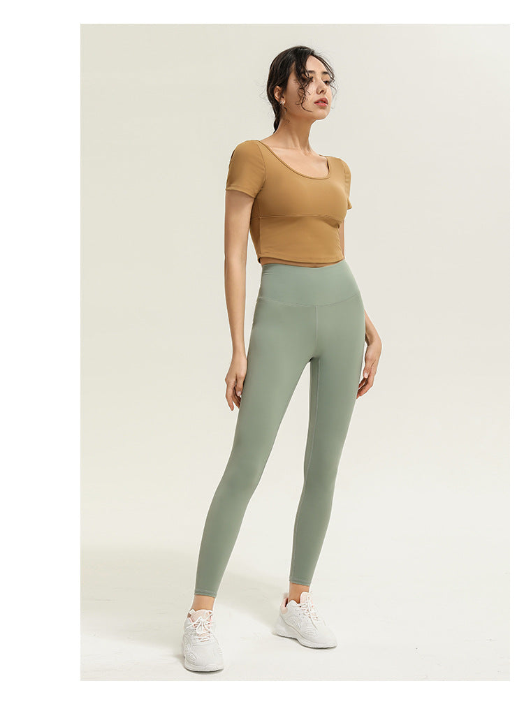 Crossed back high support top