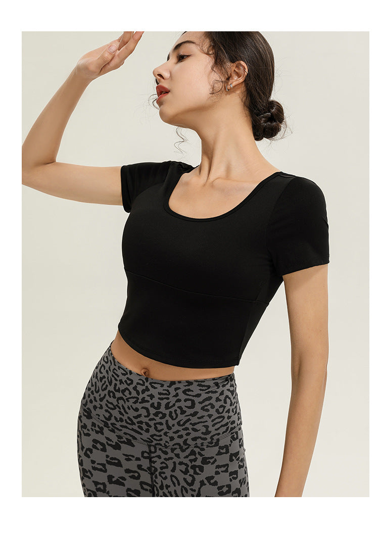 Crossed back high support top