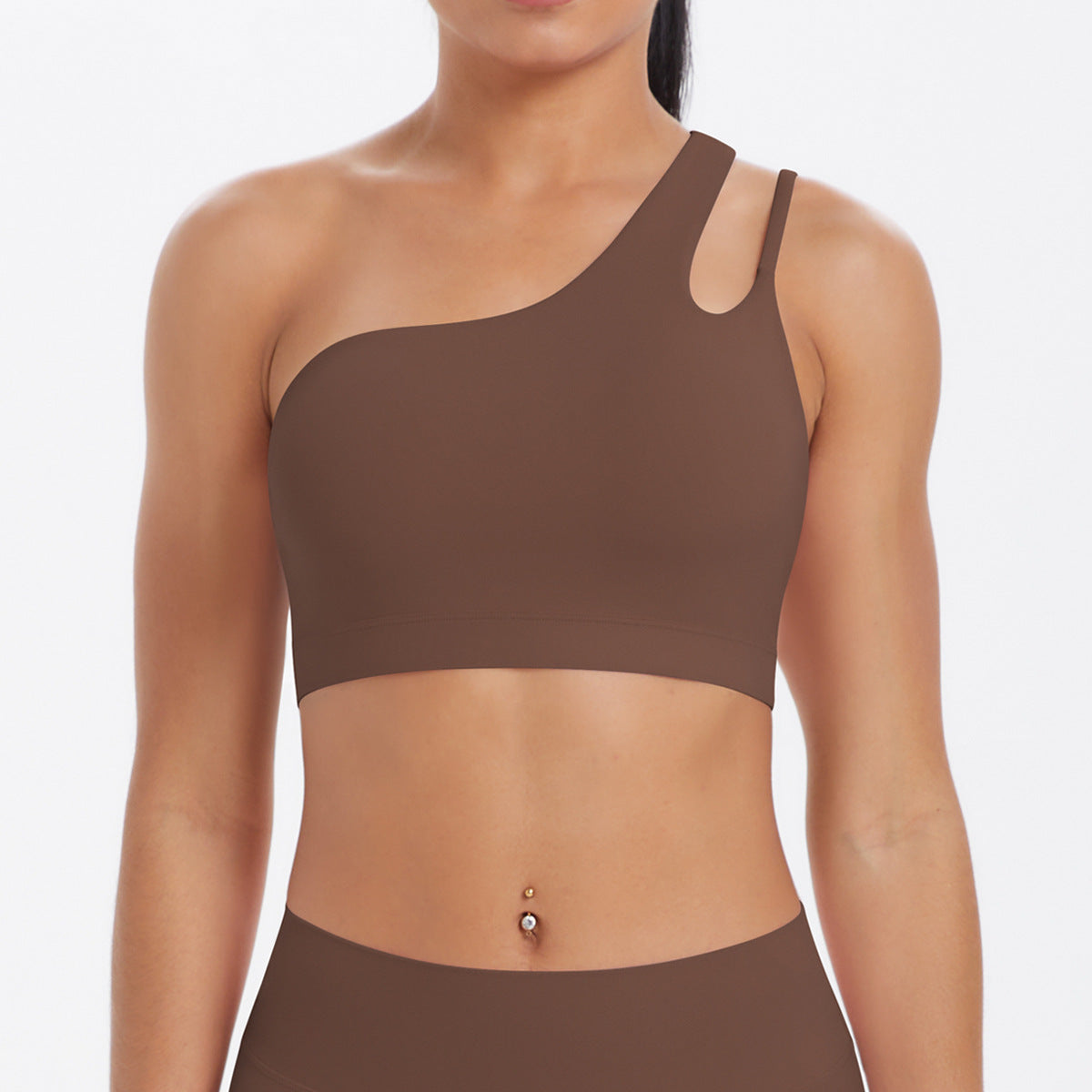 One shoulder sports bra
