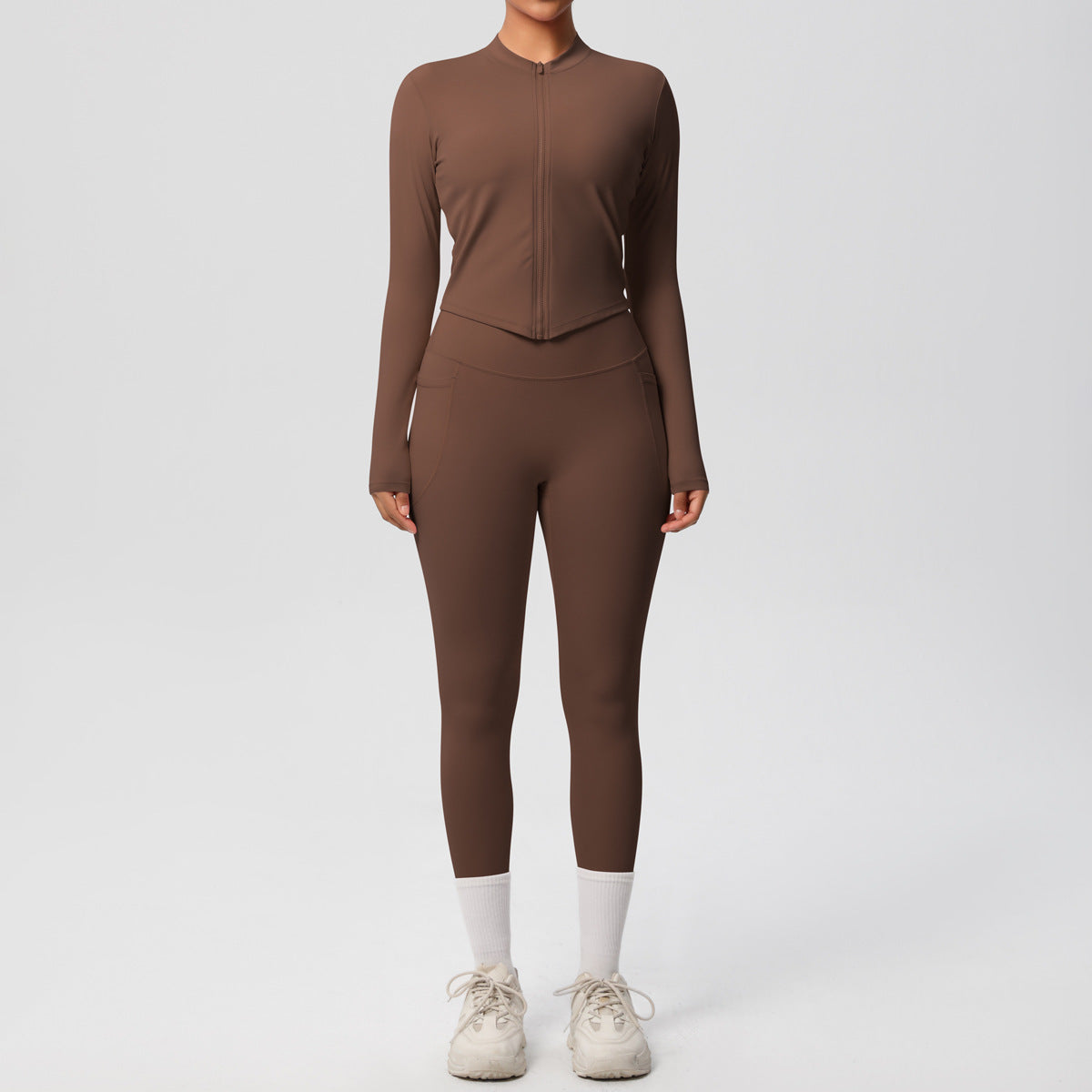 Long sleeve two piece fitness set