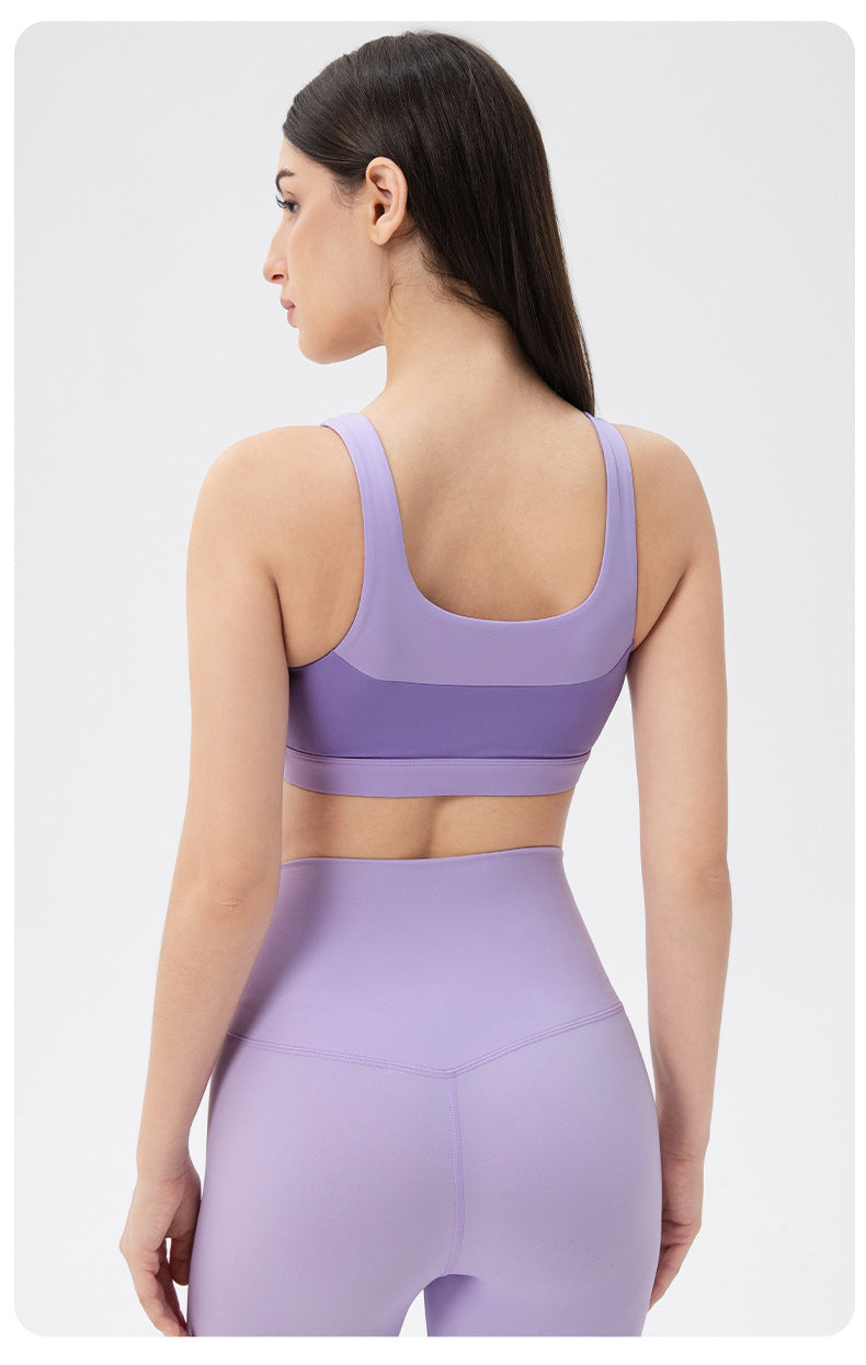 Colour block sports bra