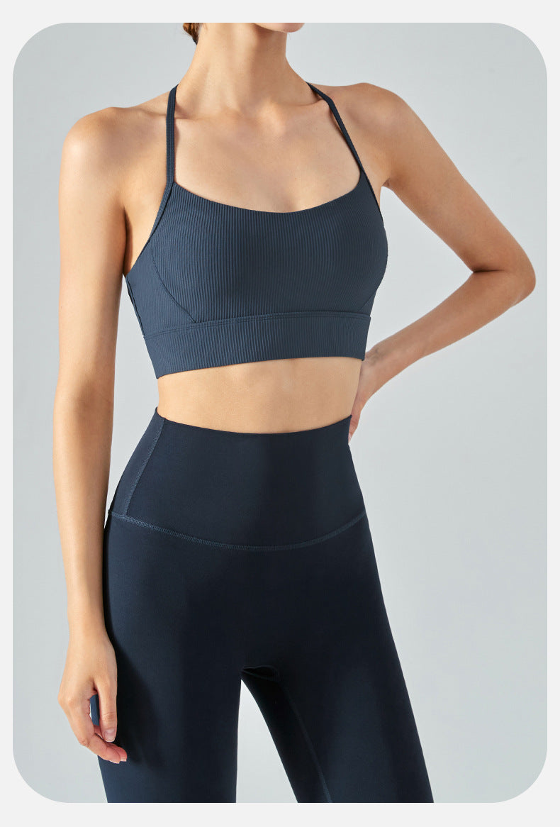 Spaghetti strap sports bra