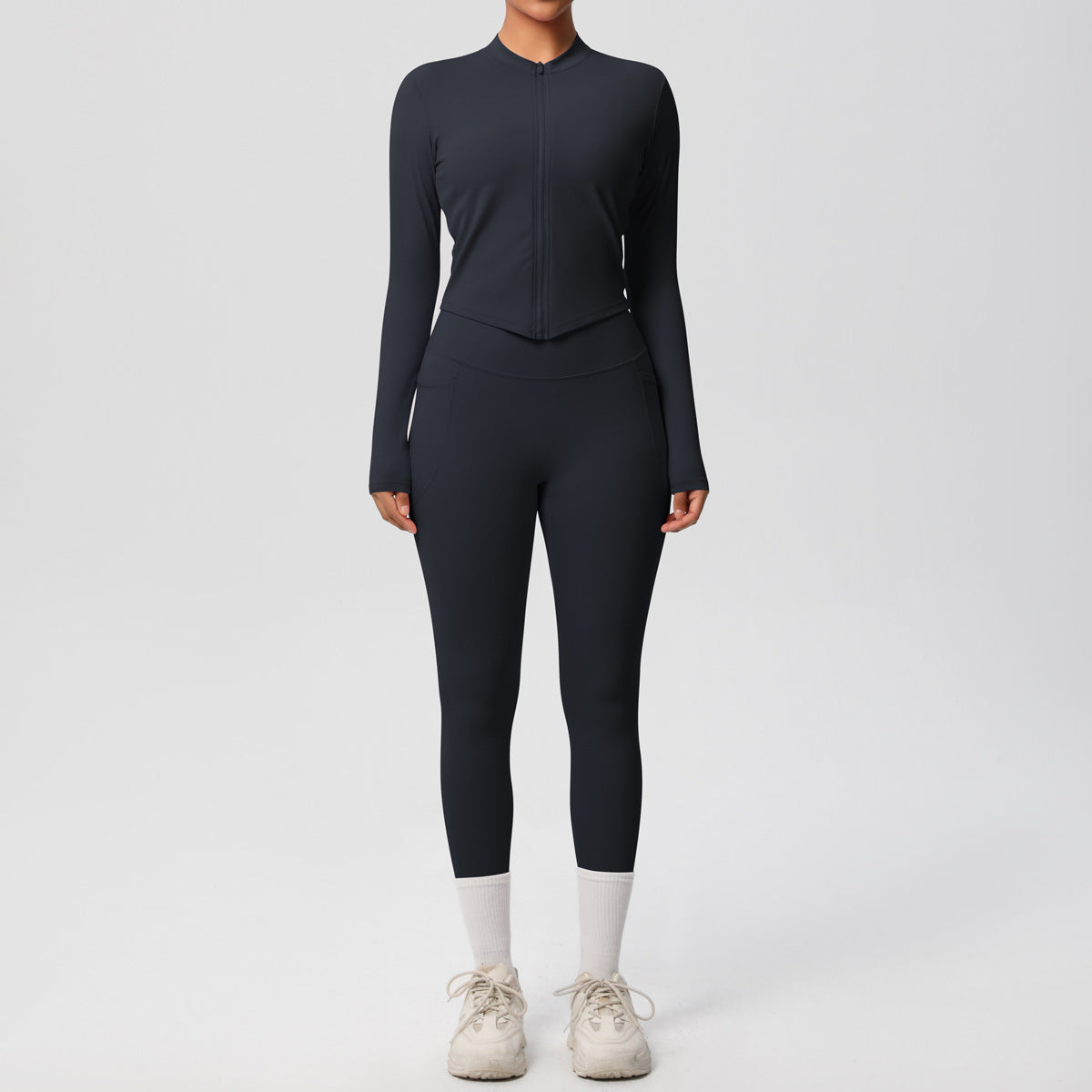 Long sleeve two piece fitness set