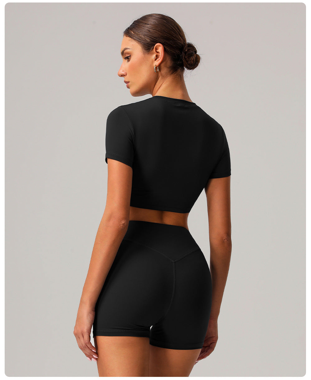 Short sleeve cropped top