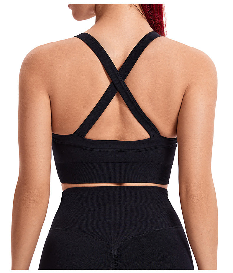High support U neck bra