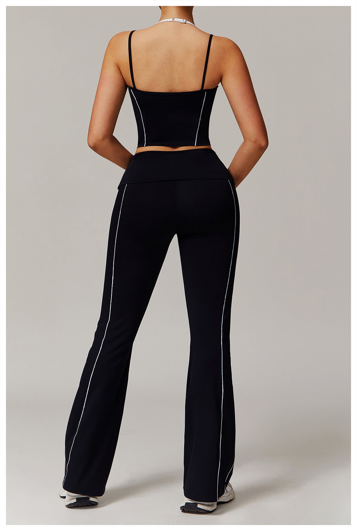 Matching two piece double strap vest & shorts set