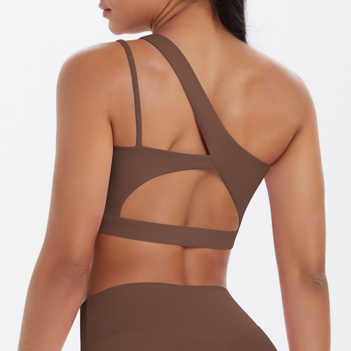 One shoulder sports bra