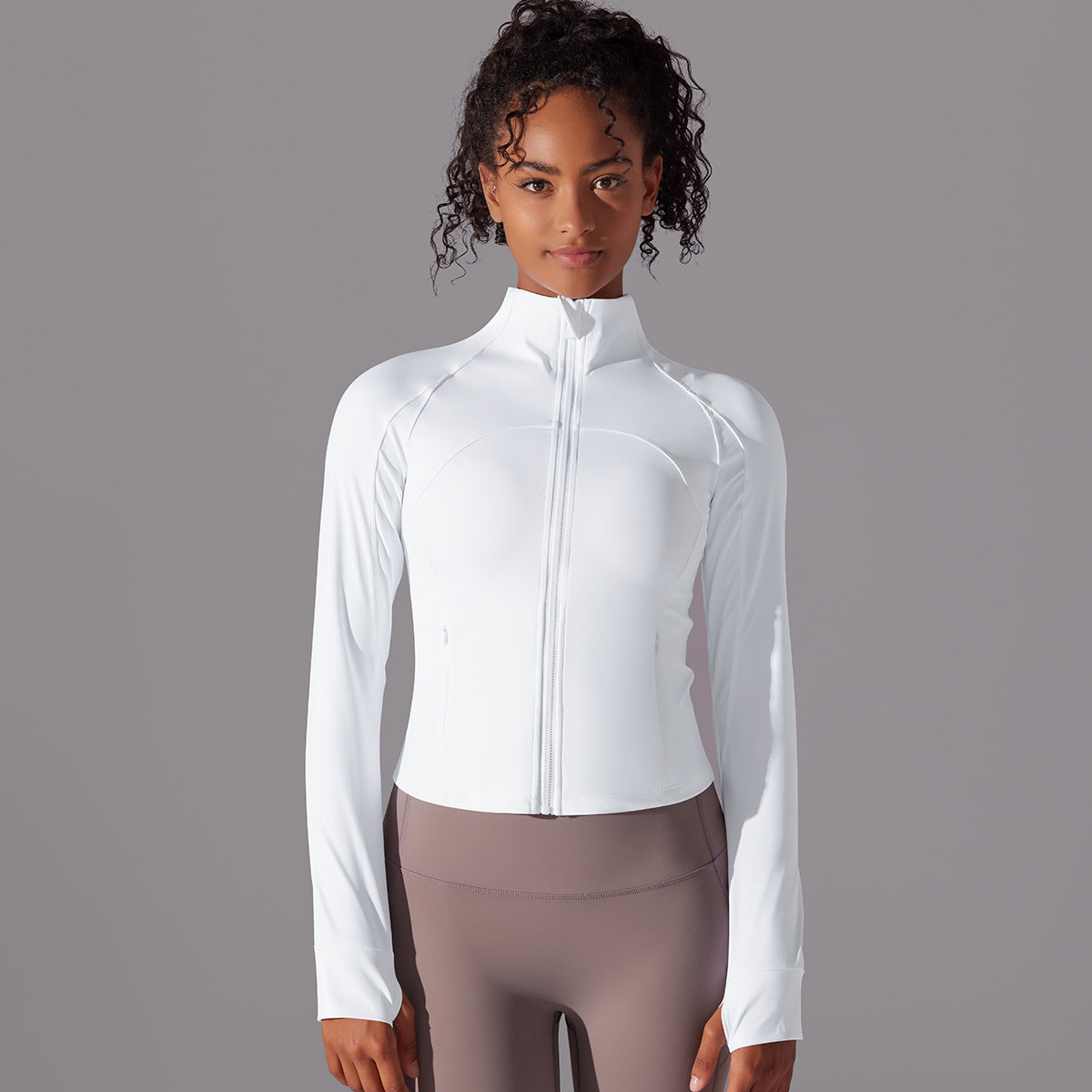 Zip front full sleeve top