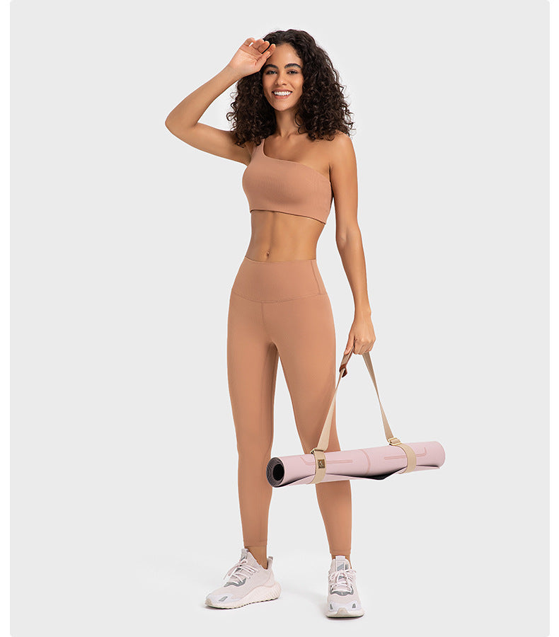 One shoulder sports bra