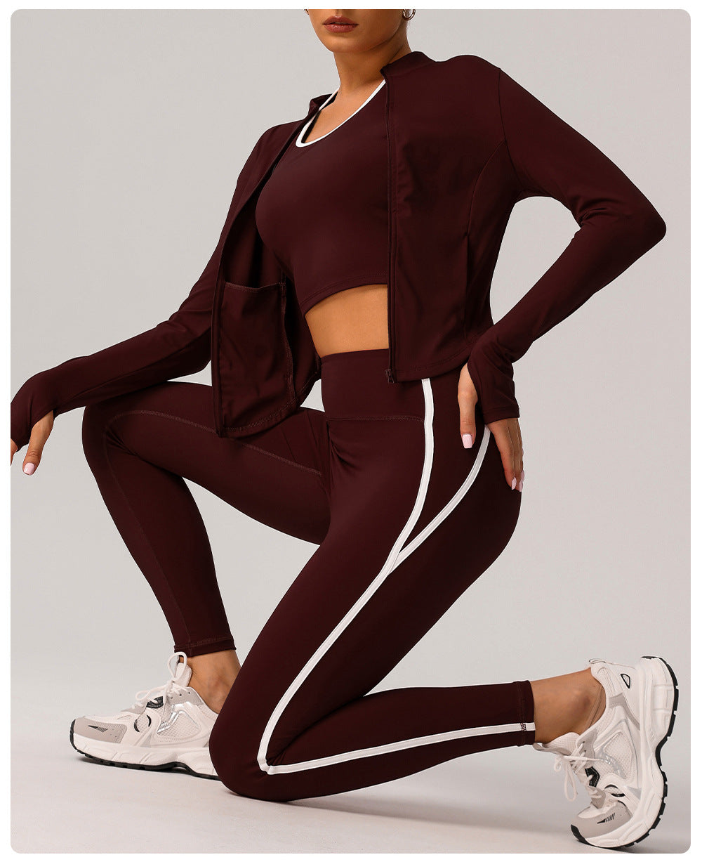 Contrast trim leggings