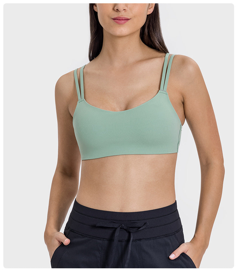 Double strap sports bra