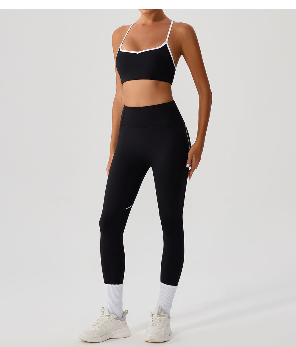 Contrast edge sports bra