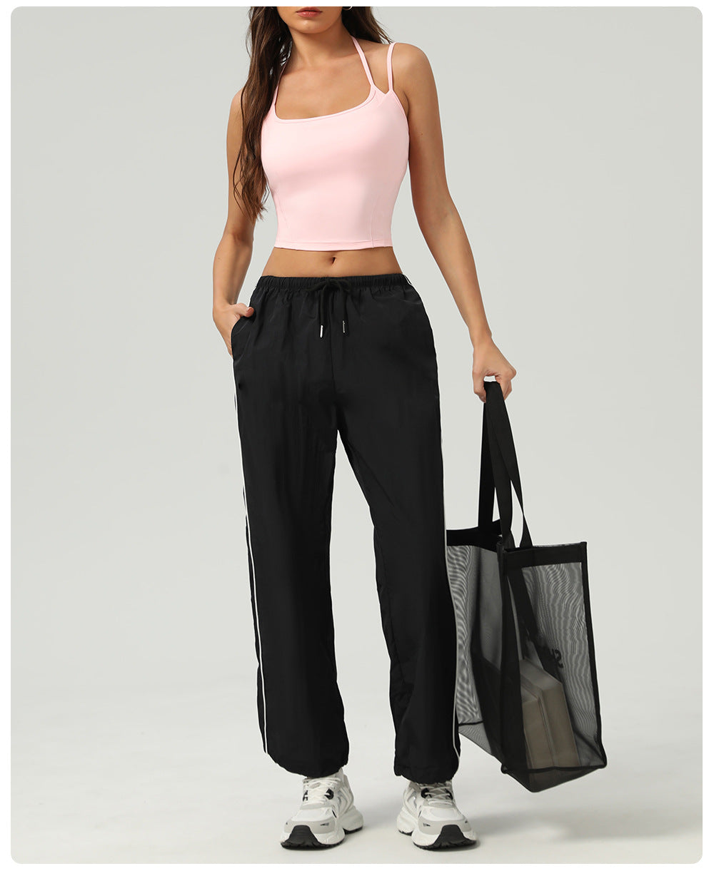 Double strap cropped vest