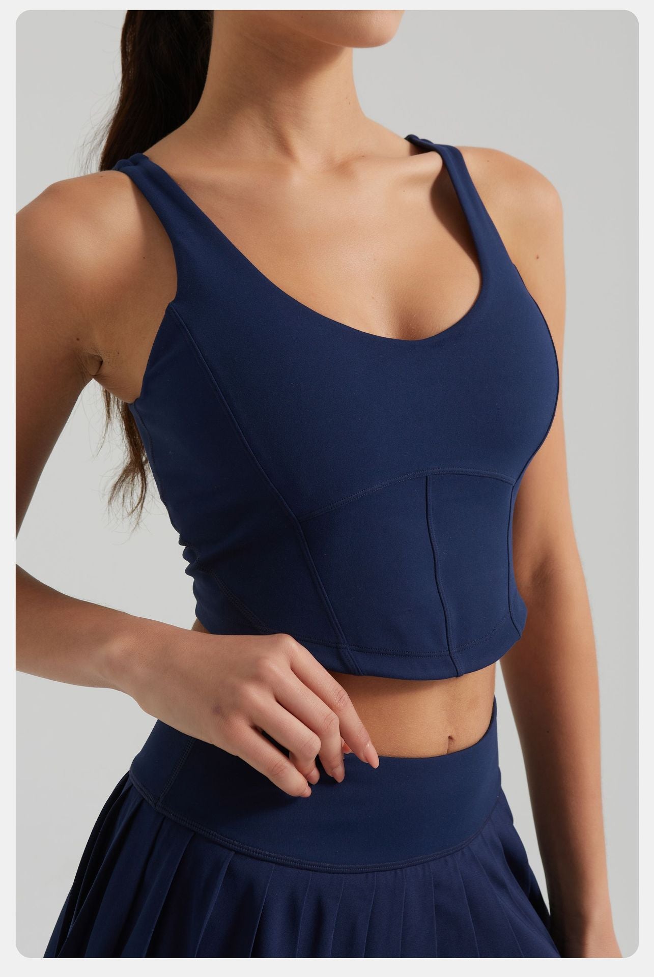 Corset look fitness top