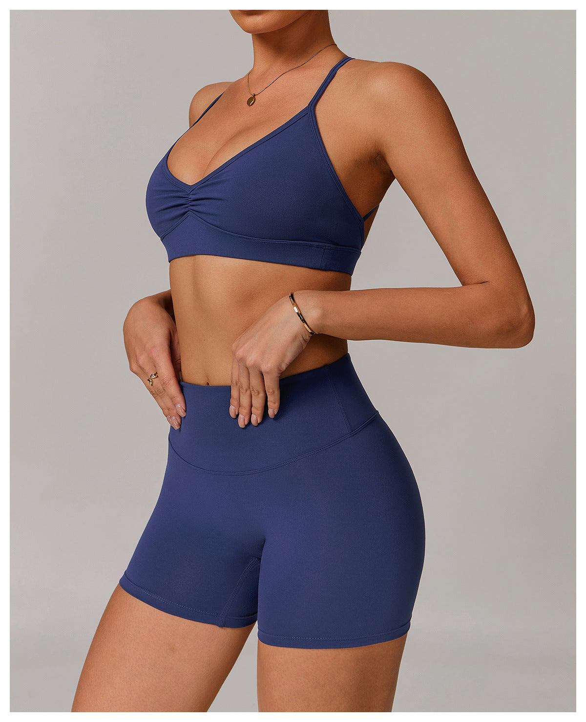 Cross back sports bra