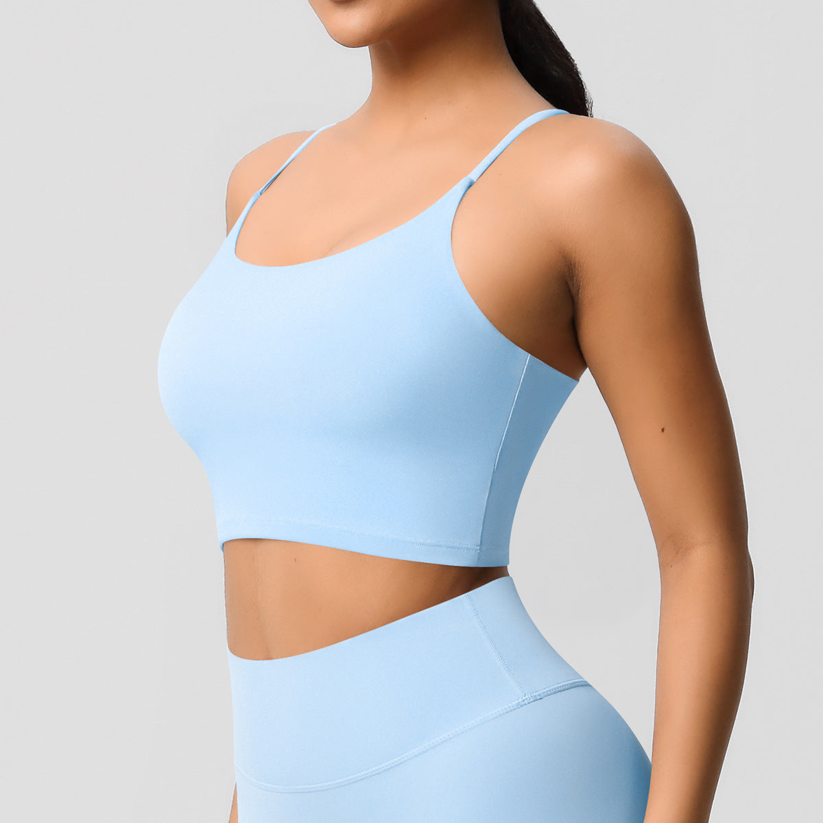 High support cropped vest