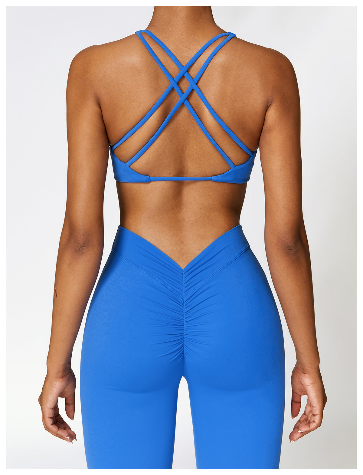 Twisted front sports bra