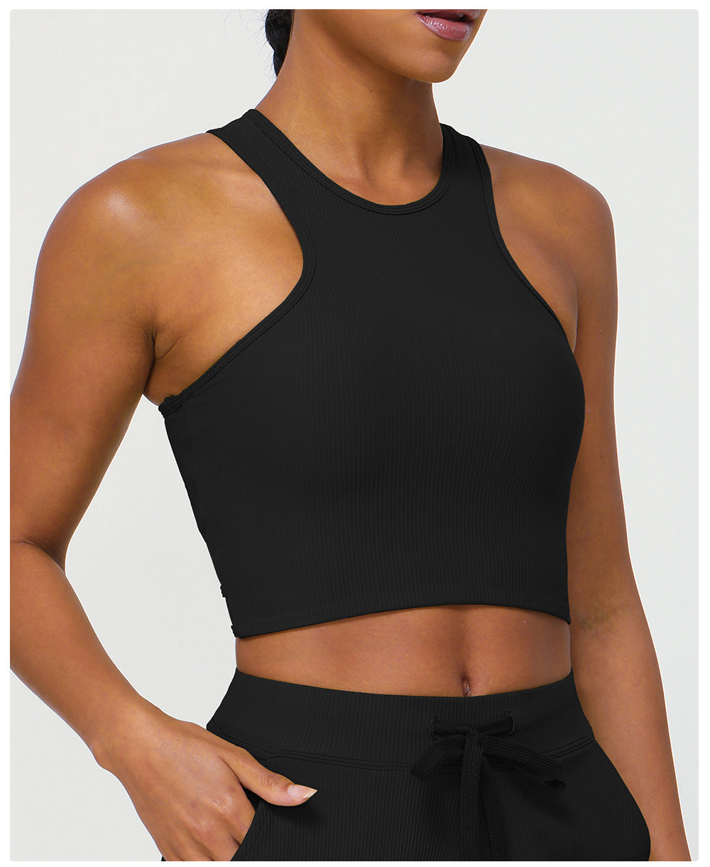 Cross back sports bra