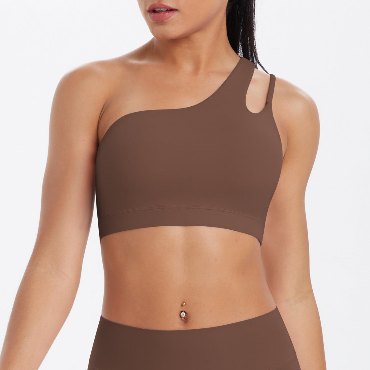 One shoulder sports bra
