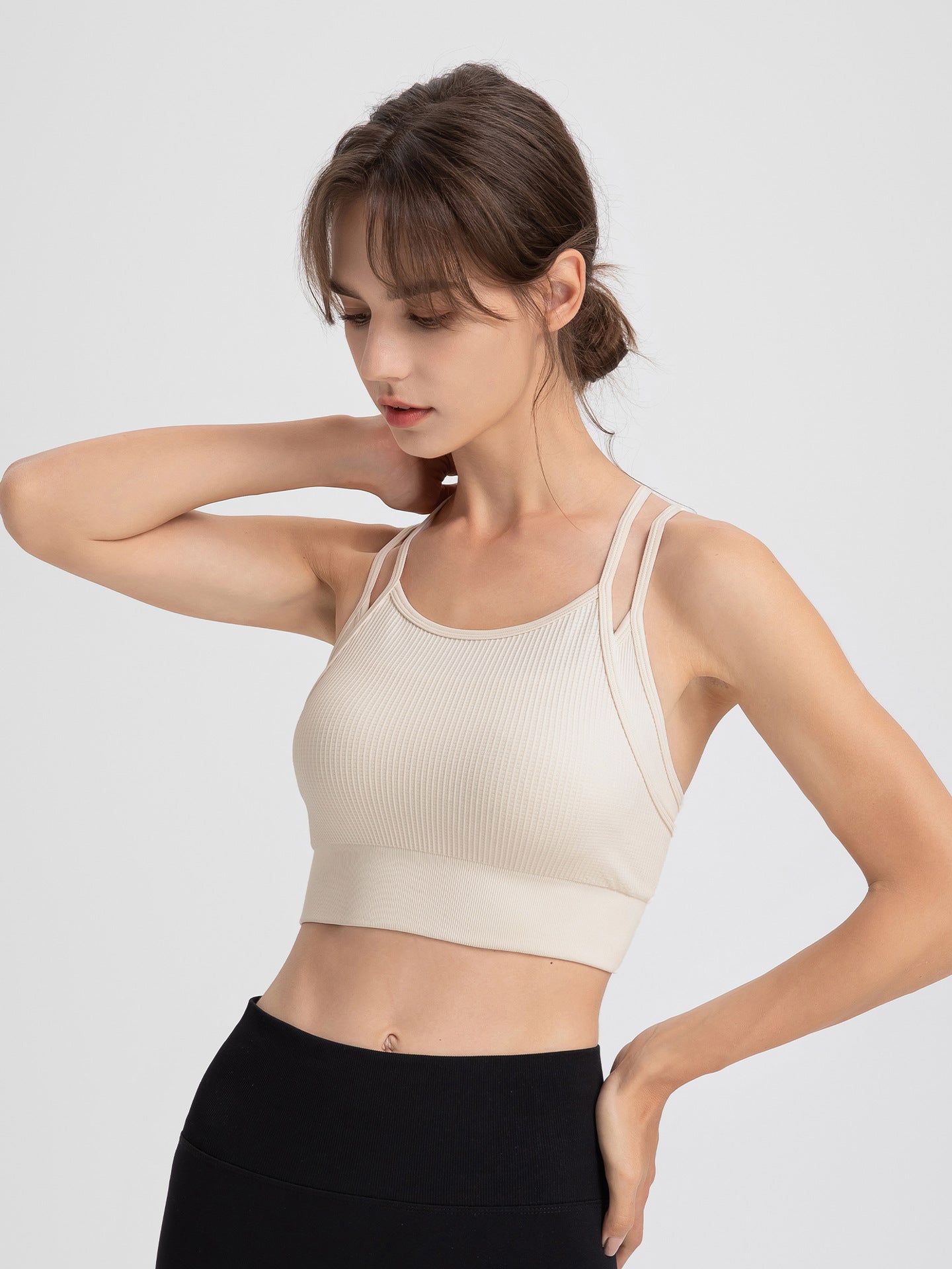 Double strap sports bra