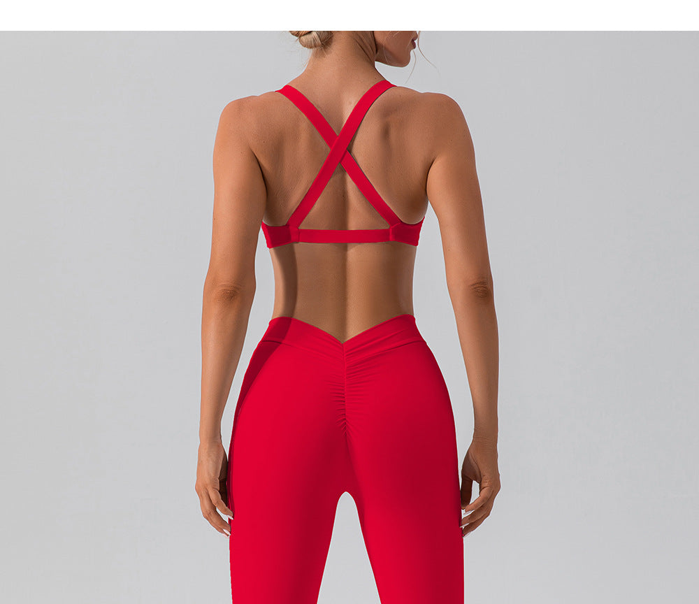 Twisted front sports bra