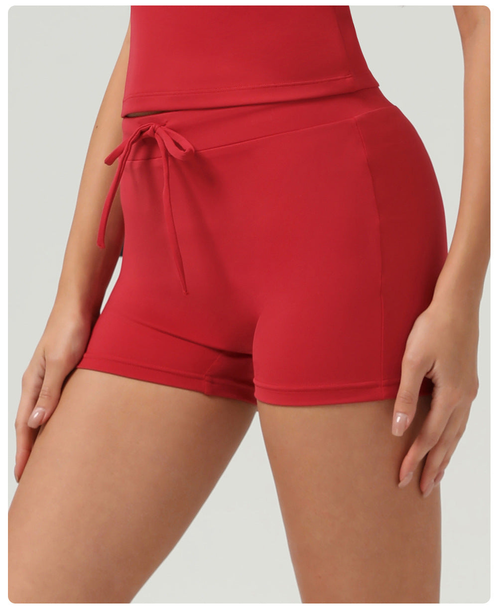 Hot pants with drawstring