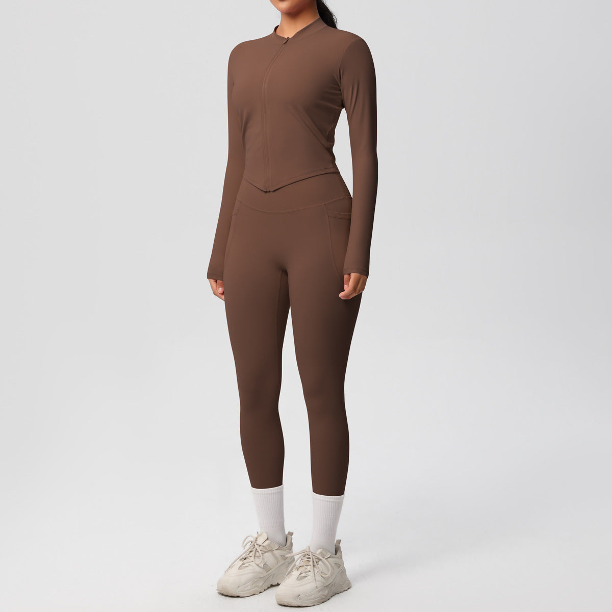 Long sleeve two piece fitness set