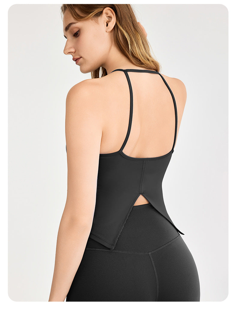 Light support back slit vest