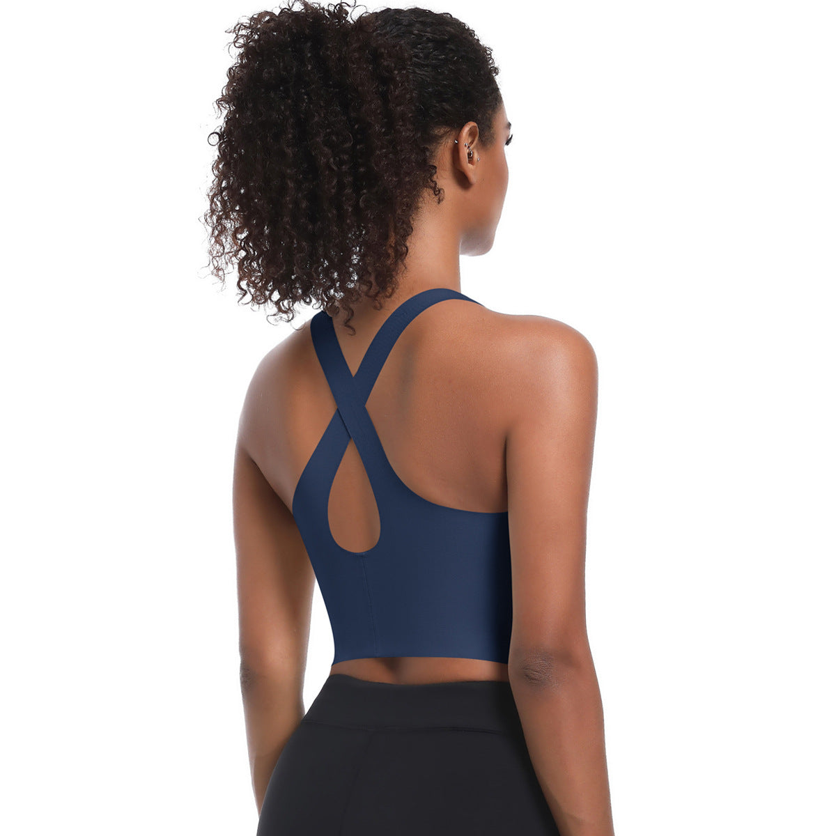 Seamless crossed back vest