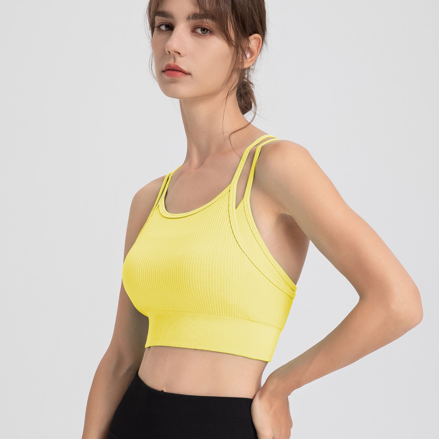 Double strap sports bra
