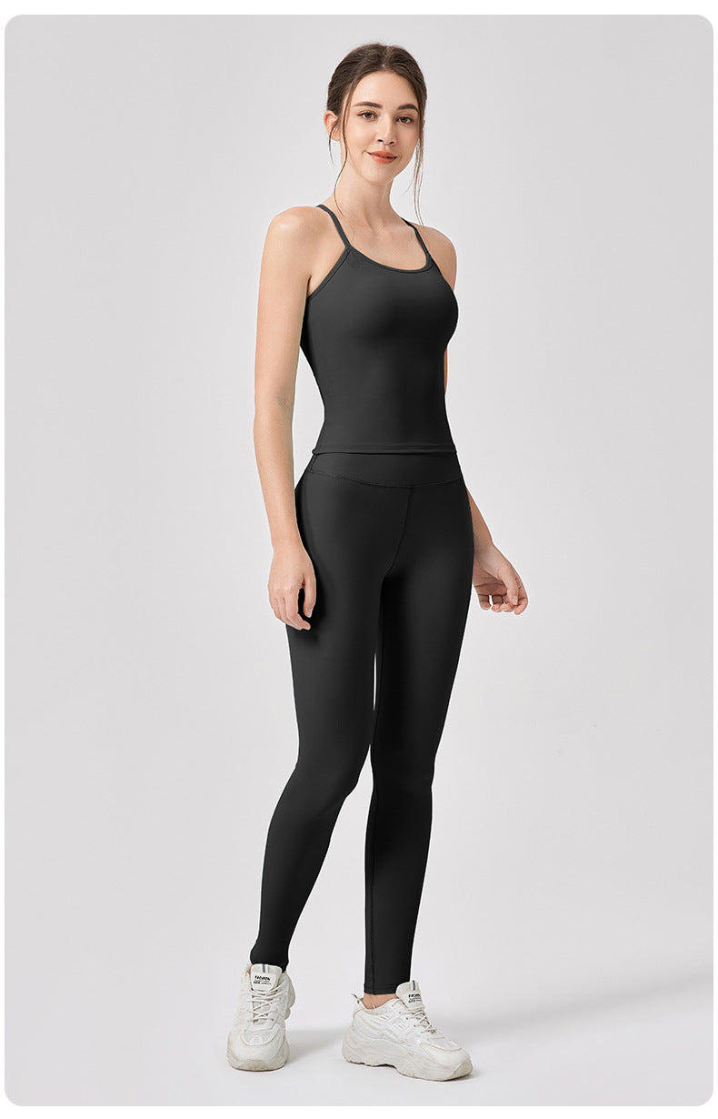 Cut out back sports vest