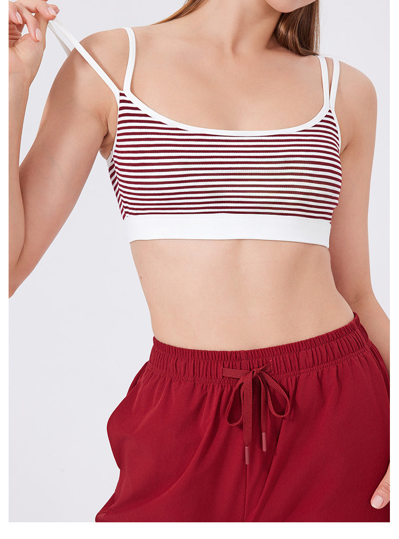 Stipe sports bra