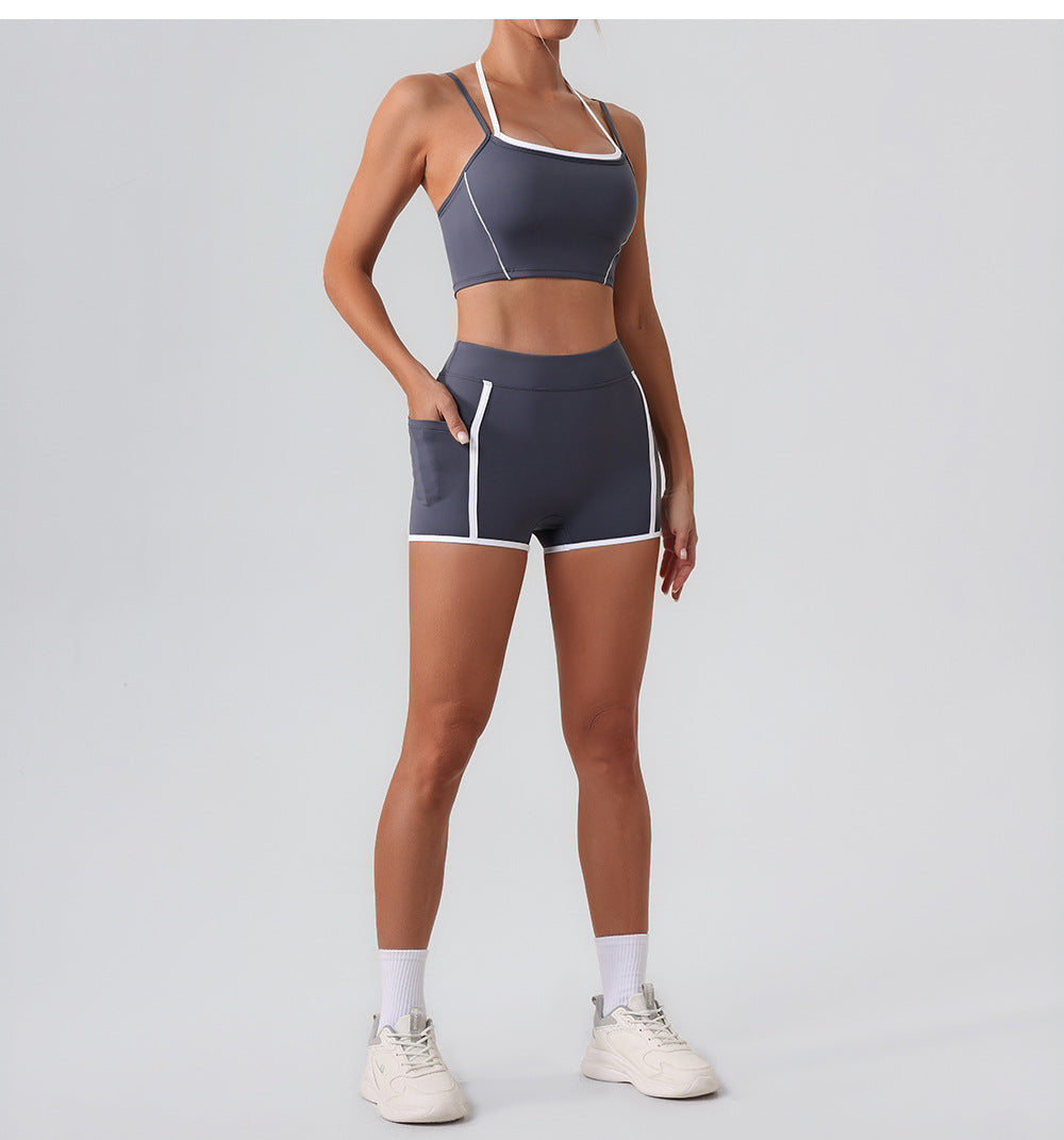 Contrast trim shorts