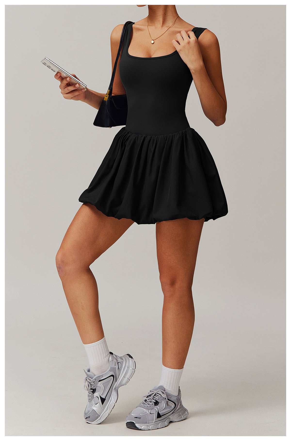 Balloon hem dress