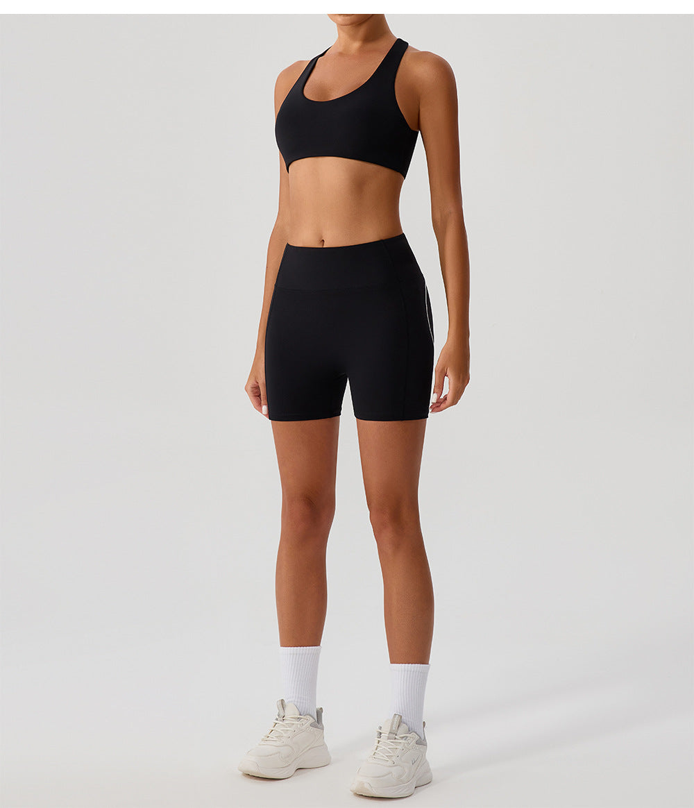 Cross back sports bra