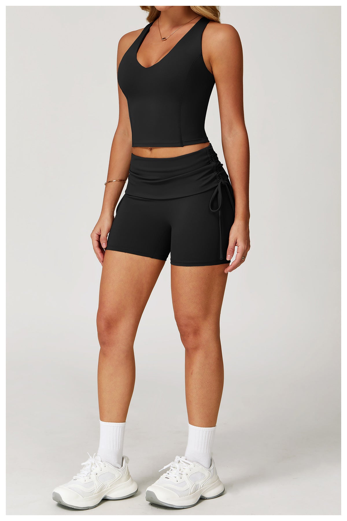 Gathered waist hot pants