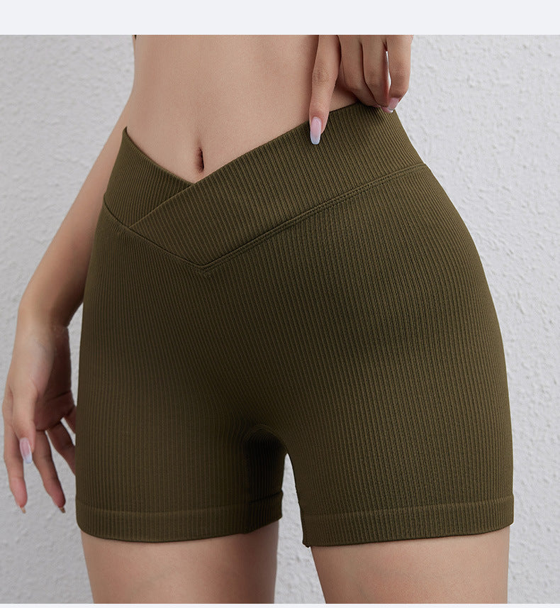 Ribbed V waist hot pants