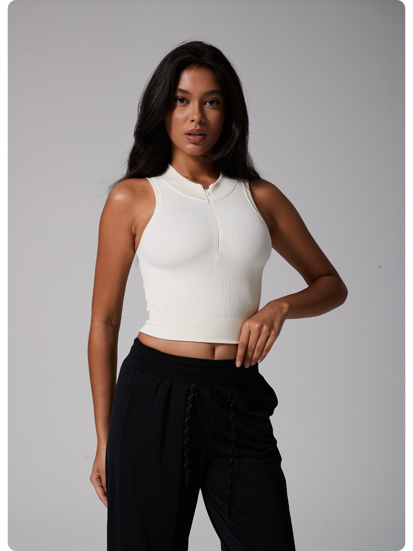 Zip front vest