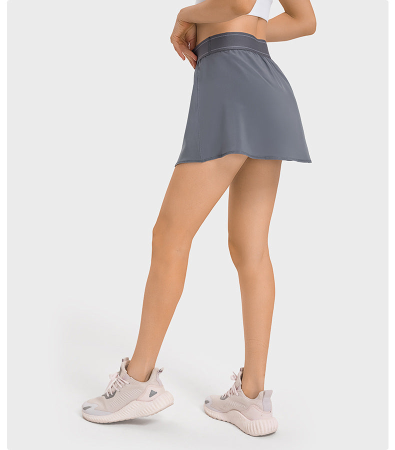 Quick dry pleated back skort