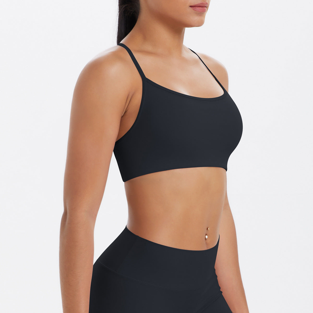 Cross over back sports bra