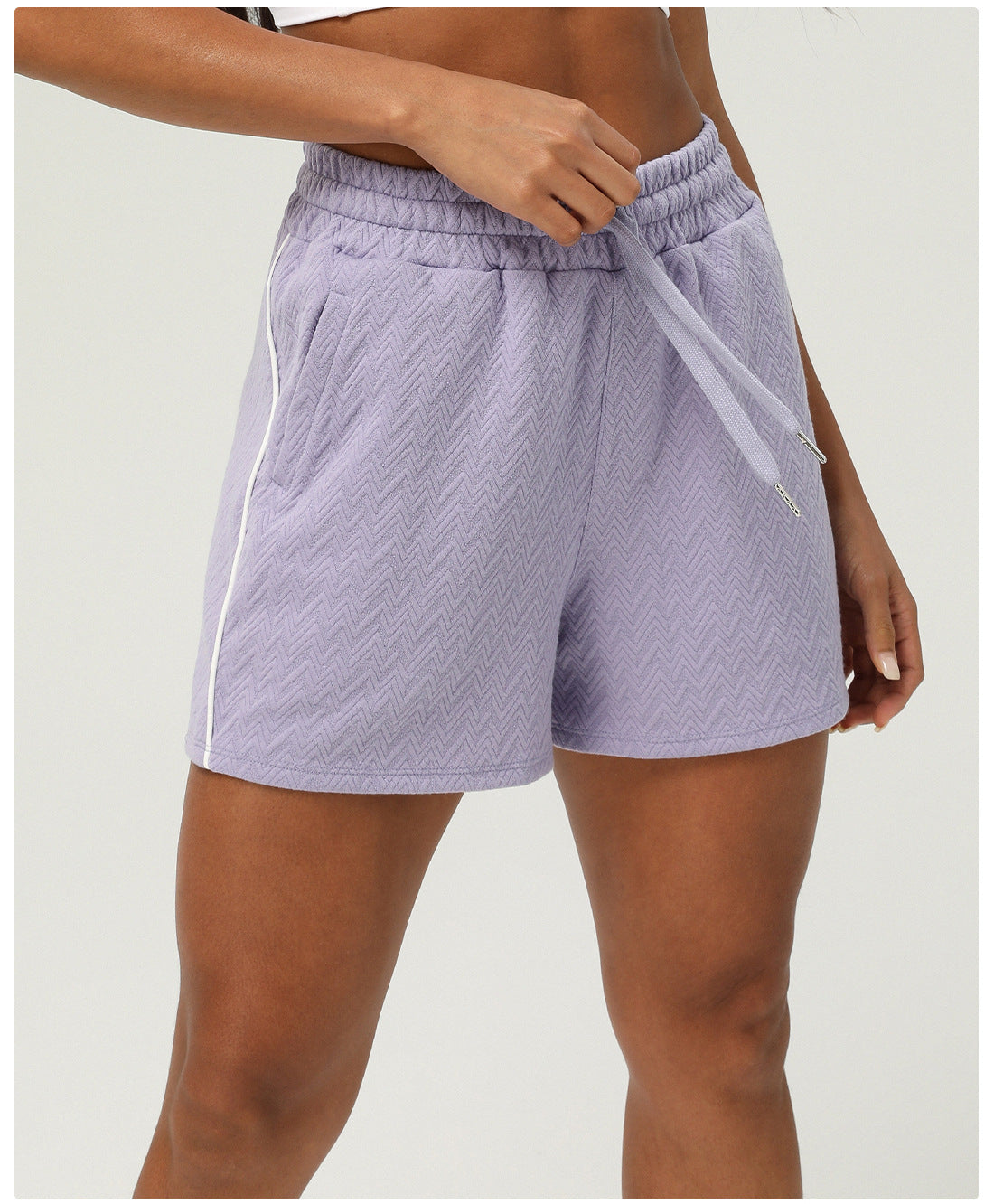 Textured running shorts