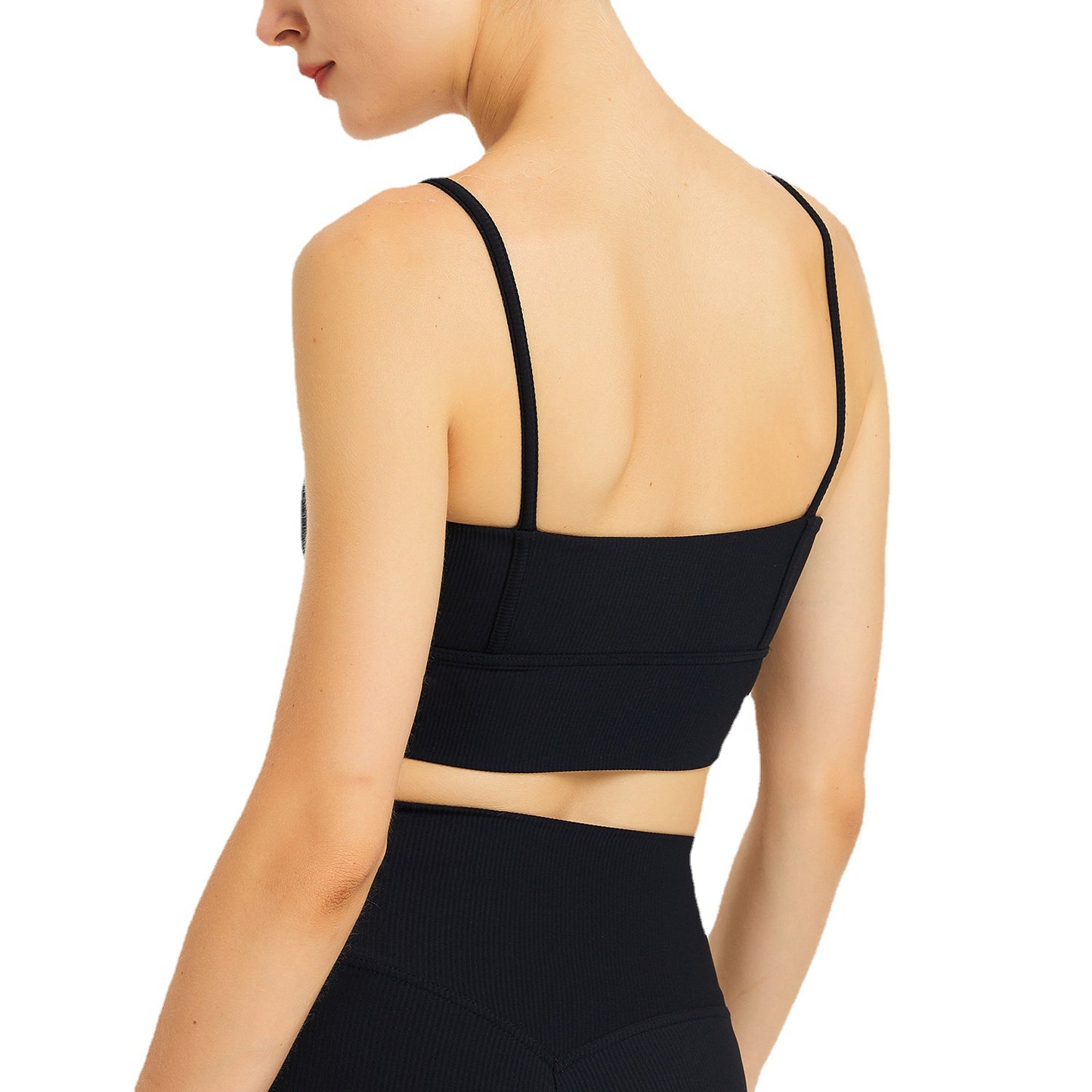 Contrast trim sports bra